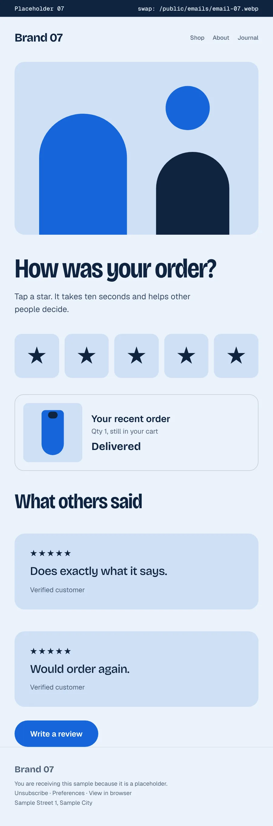 Placeholder brand A, email 3